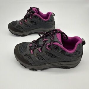 Merrell Kids Chameleon Low Hiking Shoes 11.5M Gray Pink Waterproof